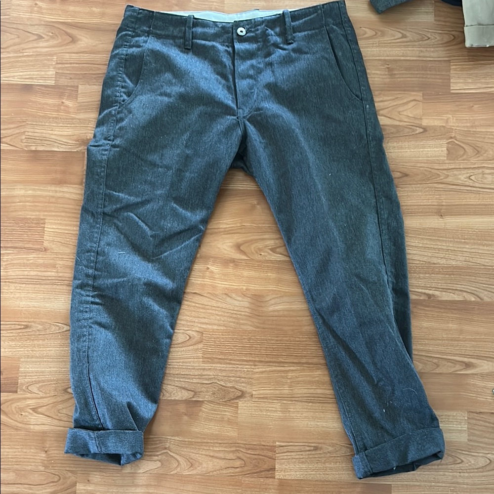 Rogue territory rgt. Dark grey twill non selvedge officer trouser 32